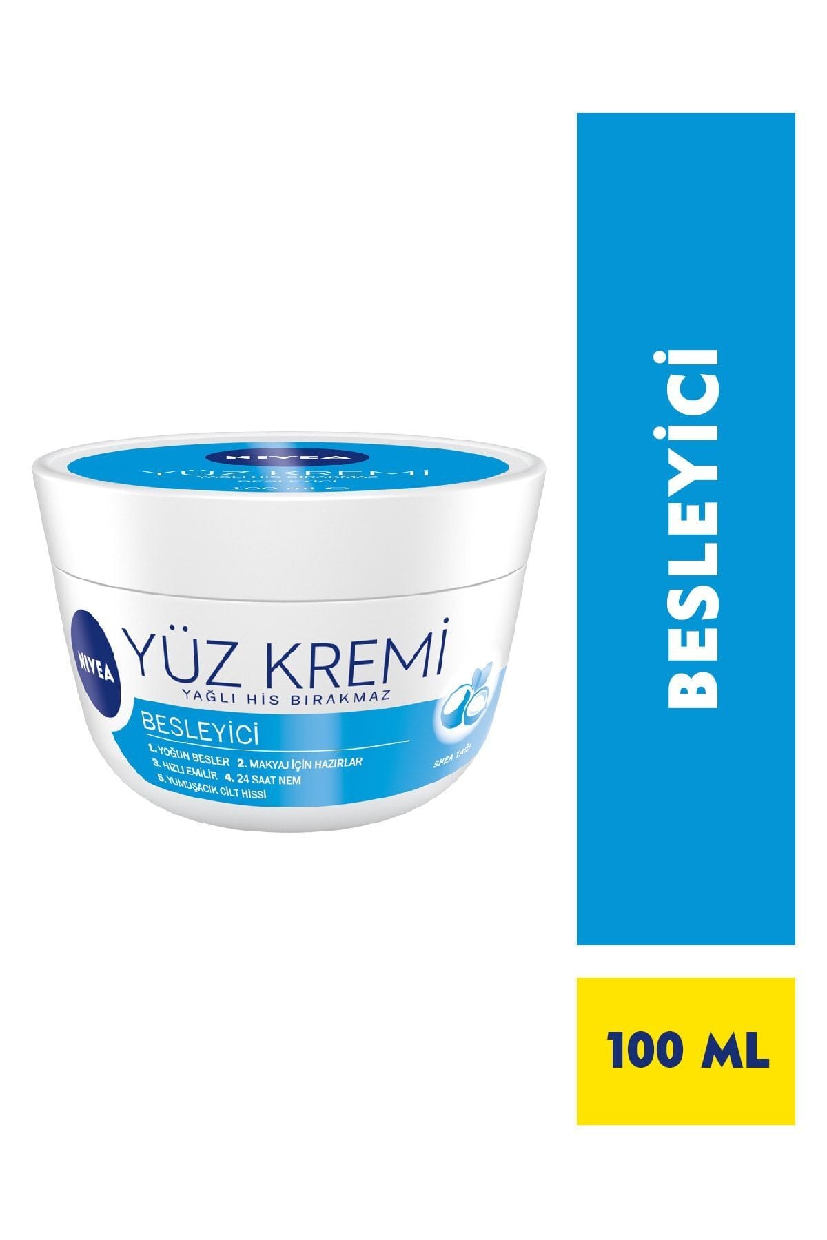 Nivea Besleyici Yüz Kremi 100 Ml, Makyaj Bazı, 24 Saat Nemlendirici ,hızlı Emilen Yüz Bakım Kremi