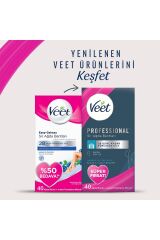 Veet Professional Ağda Bandı Hassas Ciltler Için Bacak&vücut Bölgesi Süper Fırsat 40’lı Paket