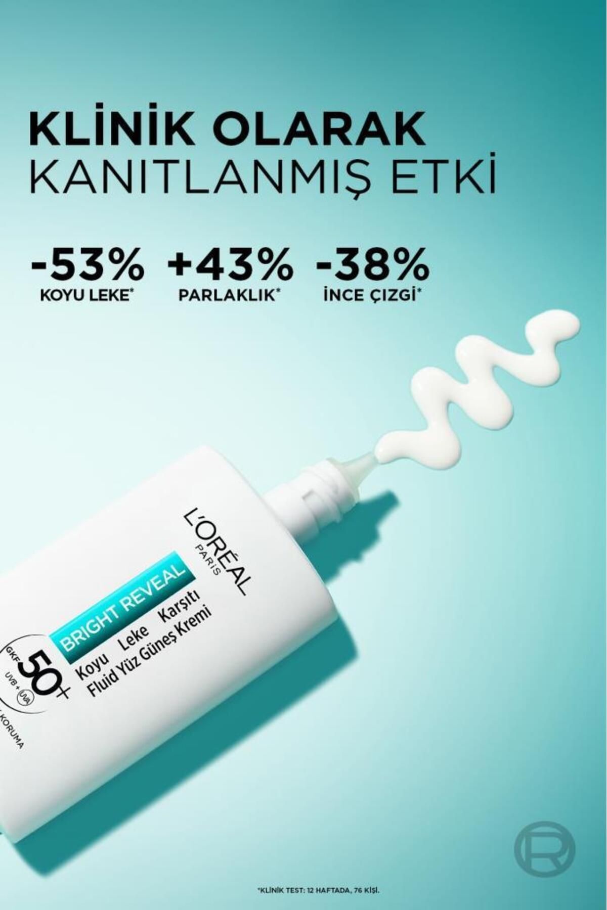 L'Oreal Paris Bright Reveal Spf 50+ Koyu Leke Karşıtı Fluid Günlük Yüz Güneş Kremi 50ml