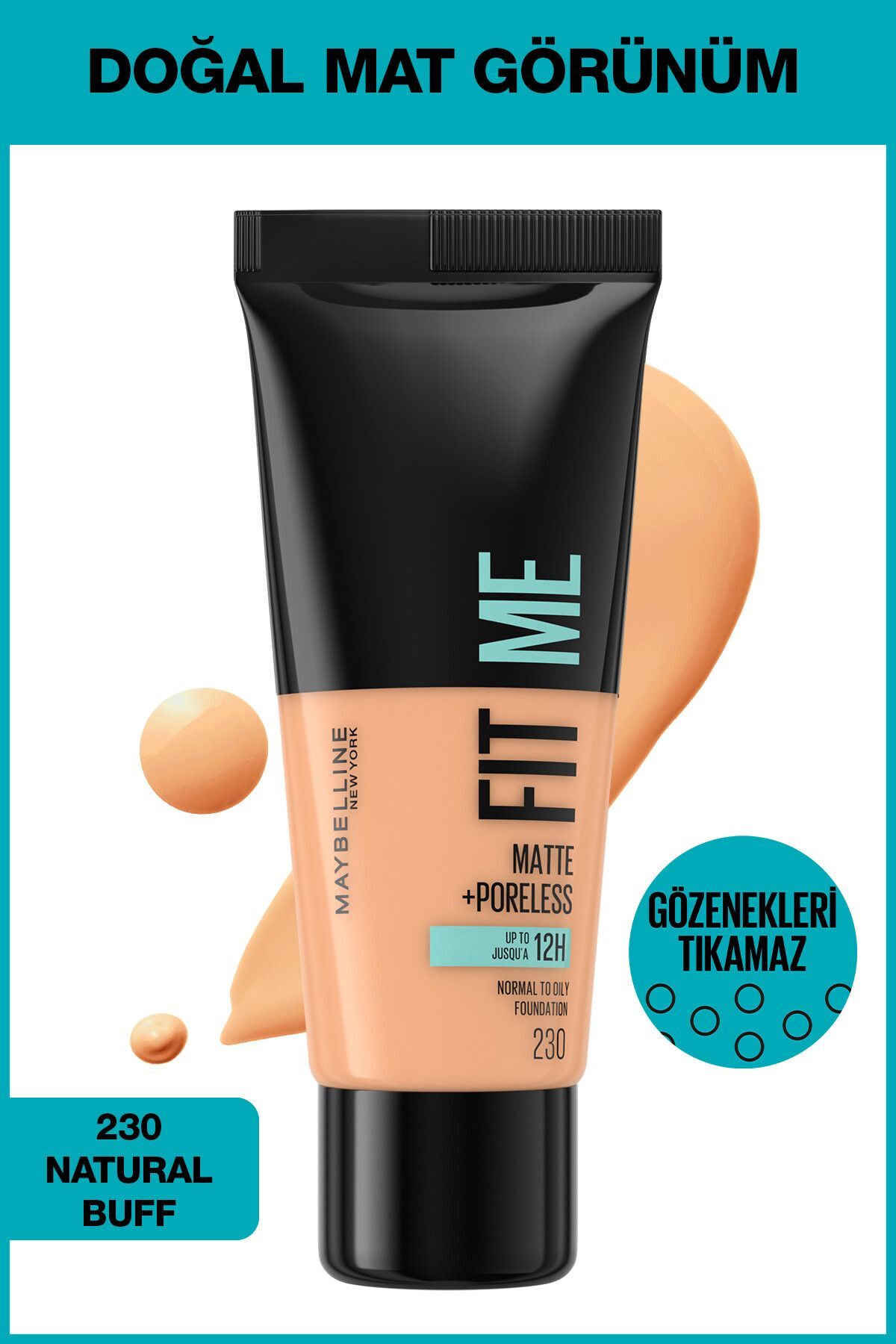 Maybelline New York Fit Me Matte+poreless Fondöten - 230 Natural Buff