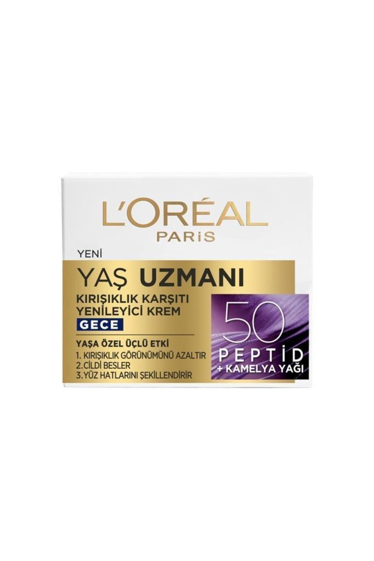 L'Oreal Paris L'oréal Paris Yaş Uzmanı 50+ Kırışıklık Karşıtı Yenileyici Gece Kremi 50ml