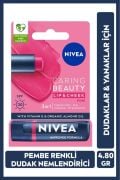 NIVEA Renkli Dudak Bakım Kremi,Pembe,4,8gr,Nemlendirme,SPF30,Doğal Yağlar,E Vitamini,Dudak ve Yanak İçin