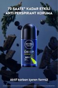 NIVEA Men Erkek Roll-on Deodorant Deep Extreme 50ml, 72 Saat Anti-perspirant Ter Koruma, Yeni Enerji