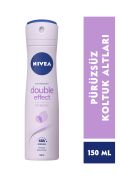 Nivea Kadın Sprey Deodorant Double Effect 48 Saat Anti-perspirant Koruma 150ml Pürüzsüz Koltuk Altı