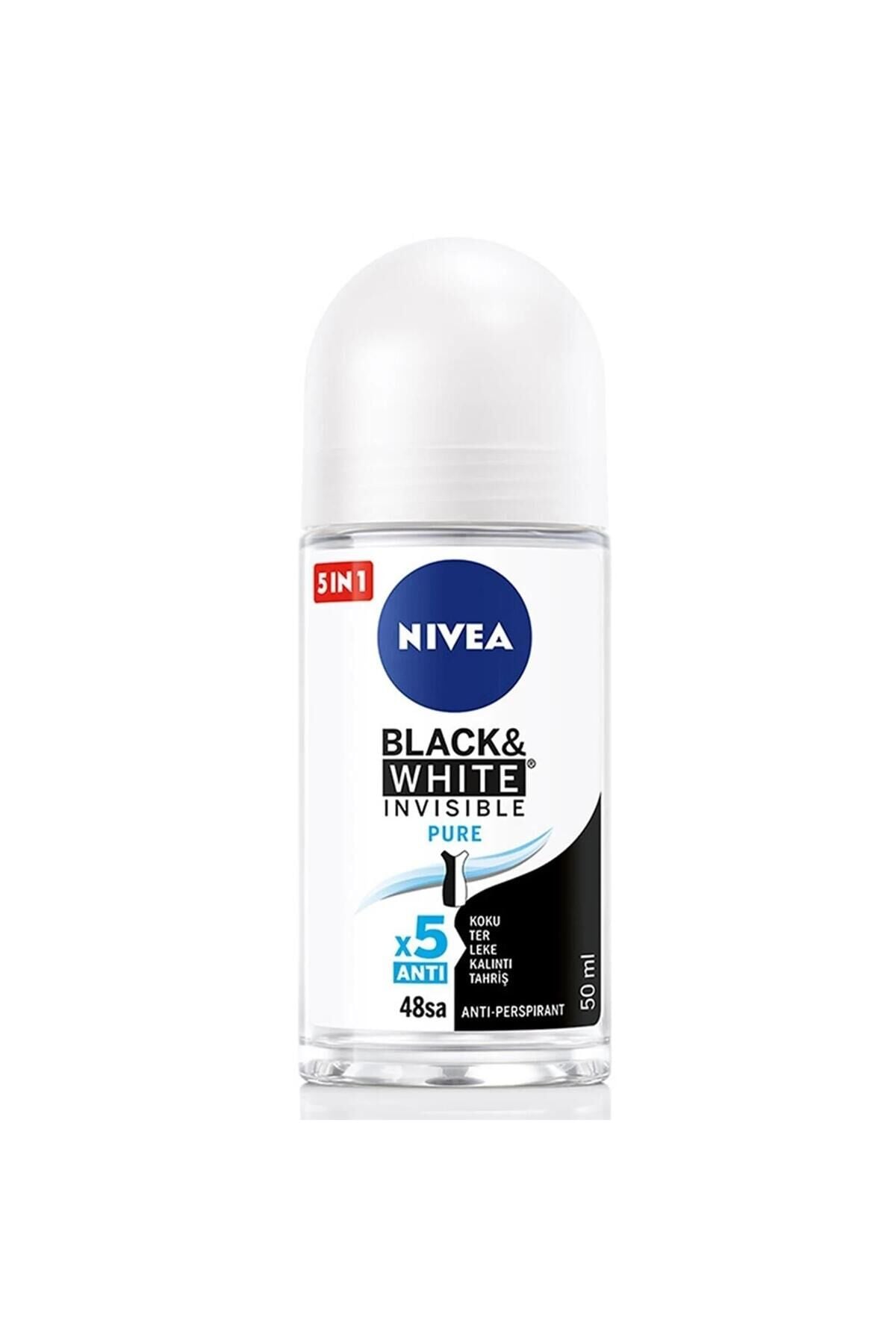 Invisible Pure Black White Kadın Deodorant Roll-On 50 ml