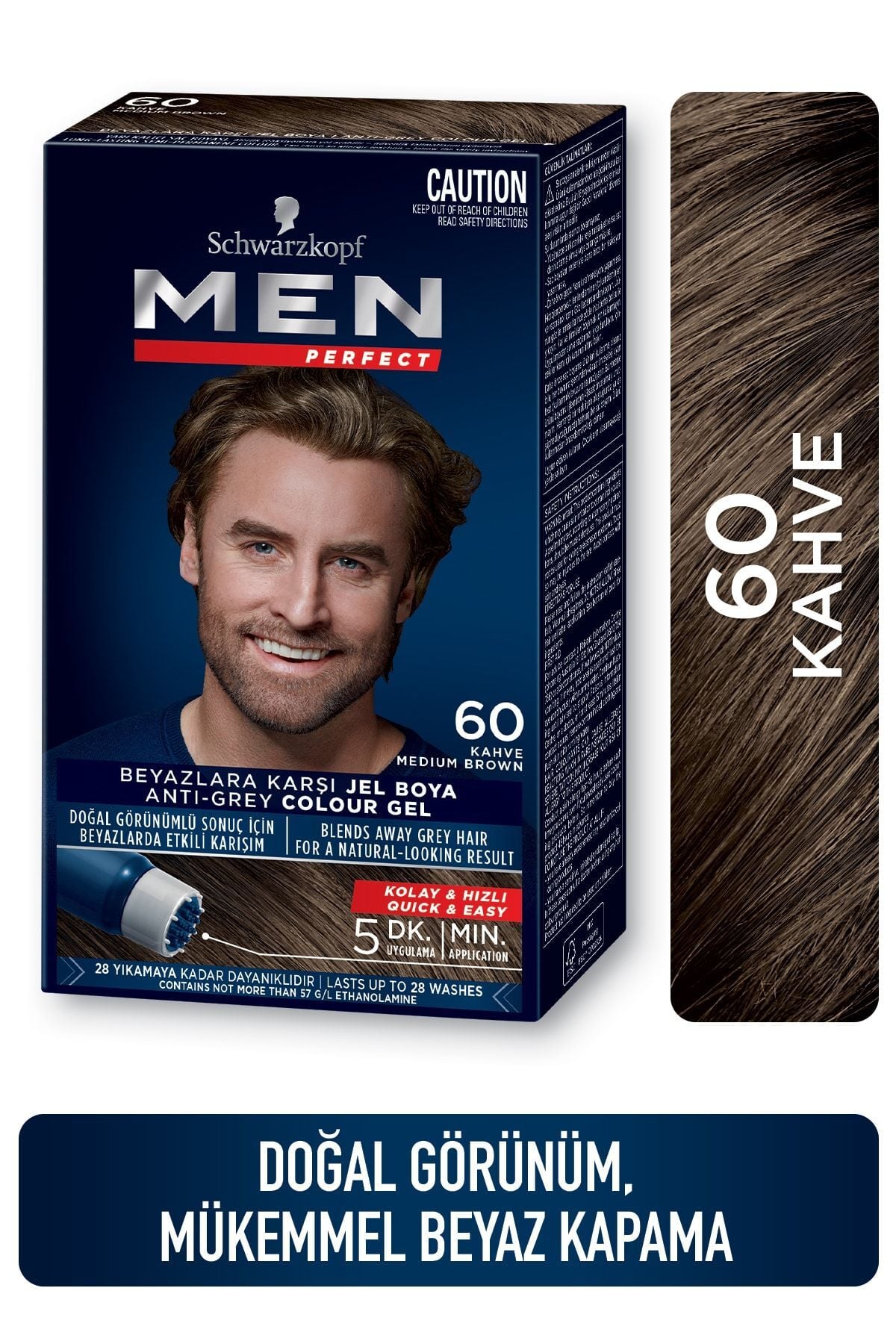 Men Perfect Saç Boyası 60 - Kahve
