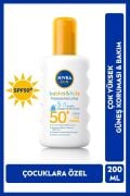 Nivea Sun Çocuk Ve Bebek Güneş Kremi Spf50+ Hassas Ciltler Için 200 Ml Sprey,çok Yüksek Koruma